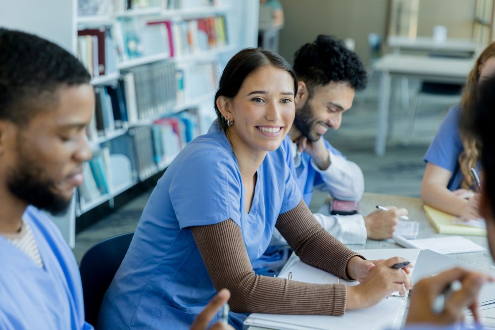nurse smiling