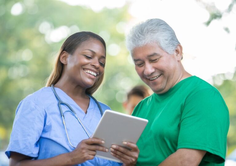 nurse and patient